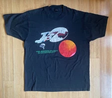 Vtg XL 1991 Star Trek USS Enterprise NCC 1701 Black Single Stitched T Shirt 90s