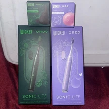 Ordo x Wicked Sonic Lite Elphaba & Glinda Toothbrushes + Toppers Full Set NEW!