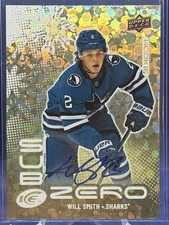 2024-25 Upper Deck Ice Will Smith Sub Zero RC Auto SZ-WS Sharks Rookie 1:960 SSP