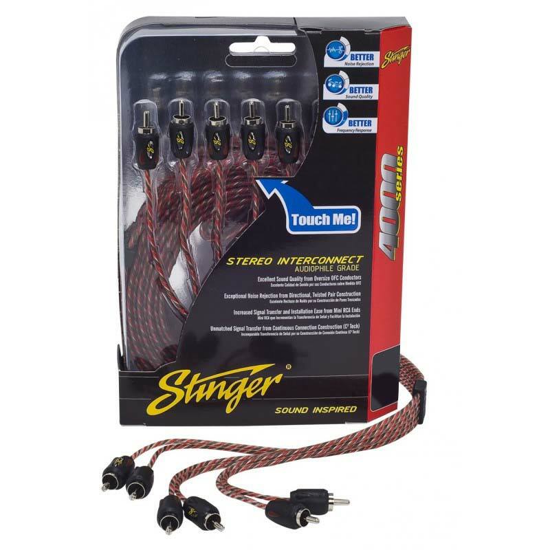 Stinger SI4617 17Ft 4000 Series 6 Channel Directional Twisted RCA Cable