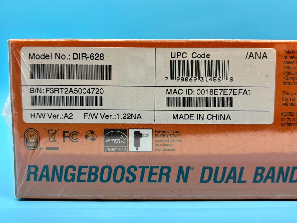 D-Link RangeBooster N DIR-628 54 Mbps Wireless N Router Brand New Sealed - Image 2 of 4