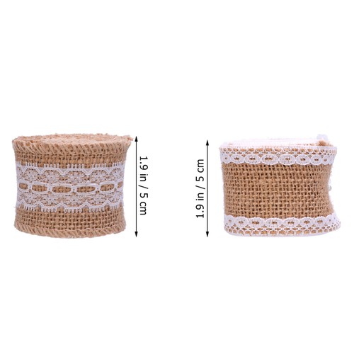 2 Pcs Spitzenspitzen -Leinenbrötchen Seil Aus Hanfgeflecht Braut - Bild 11 von 12