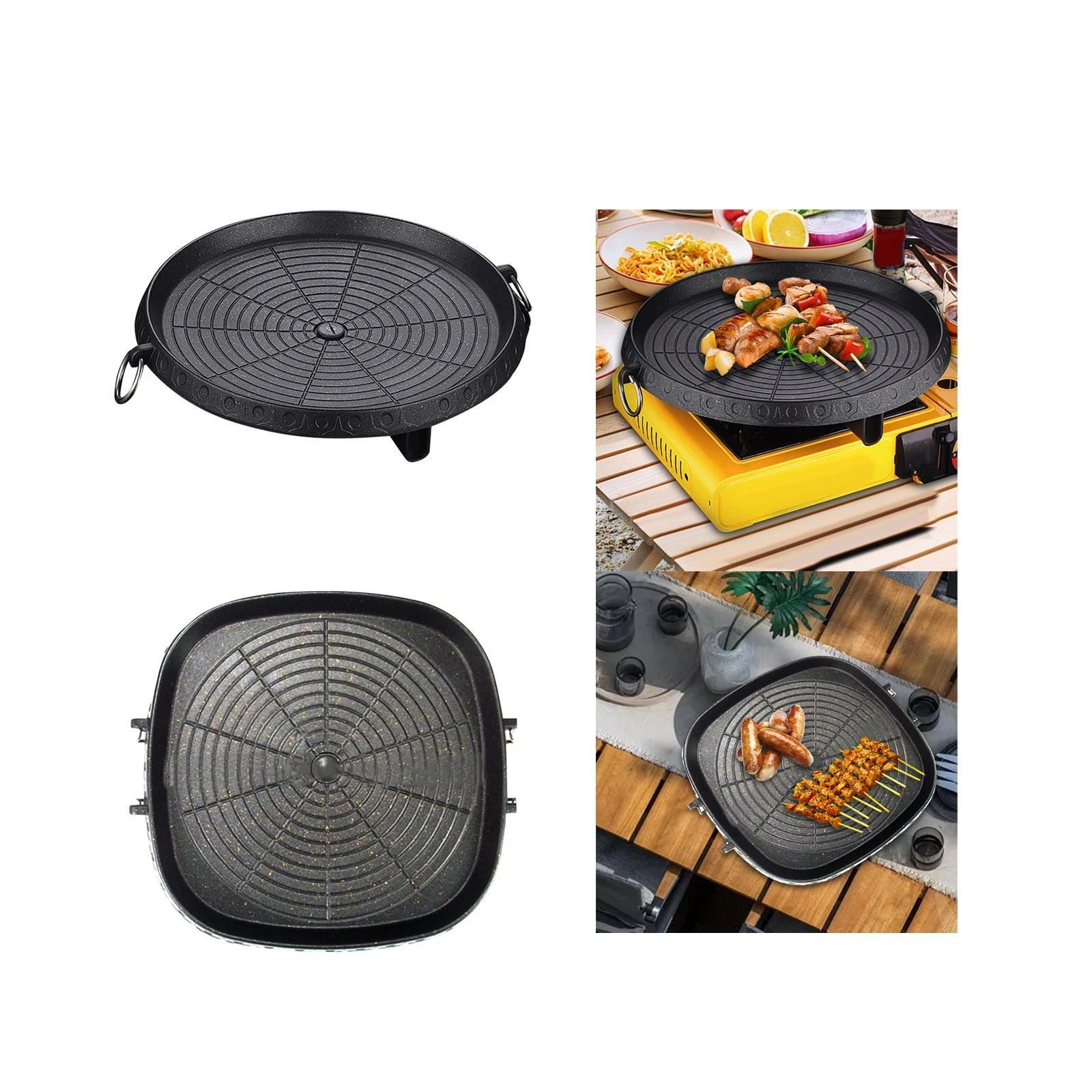Korean Grilling Pan Non Stick Pan Practical Cookware Sturdy Kitchen Gadgets