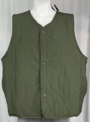 【NIKE】Life Woven Insulated Military ベスト Nike Woven Insulated Military Vest - Oil Green / White