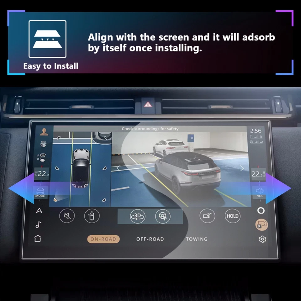 RUIYA Car Screen Protector Tempered Glass For 2025 Land Rover Range Rover Velar - Image 3 of 4