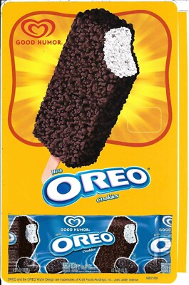 Oreo Bar Yellow Ice Cream Truck Sticker  8'' x 5'' FREE SHIPPING