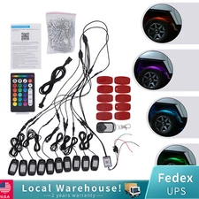 LED Rock Lights Kit 10 Pods Underbody Neon Music Light Wireless APP Control