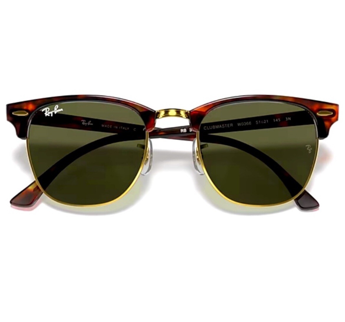 Ray-Ban RB 3016 Clubmaster Classic Tortoise On Gold Men's