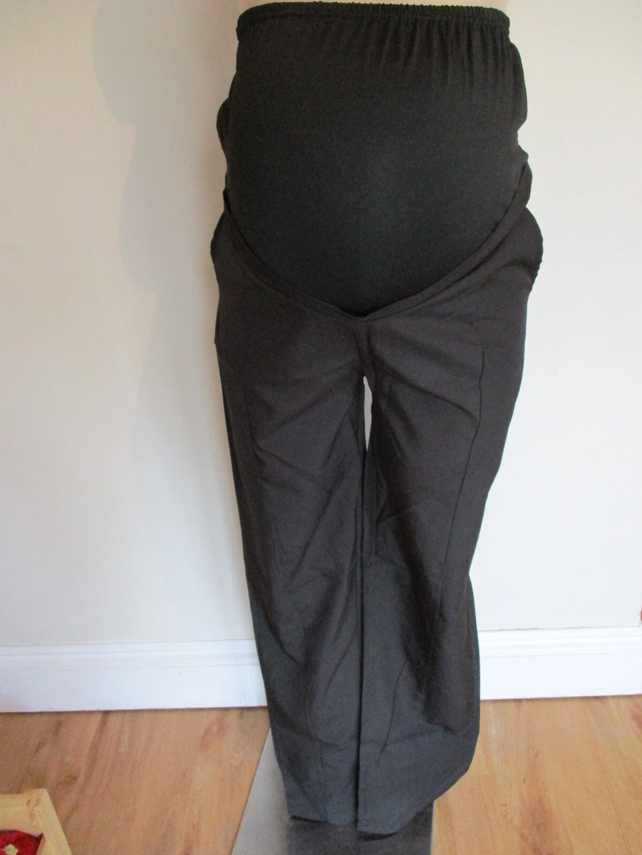 SMART BLACK MATERNITY LIGHTWEIGHT OVER BUMP WORK TROUSERS SIZE 10 12 14 16  18