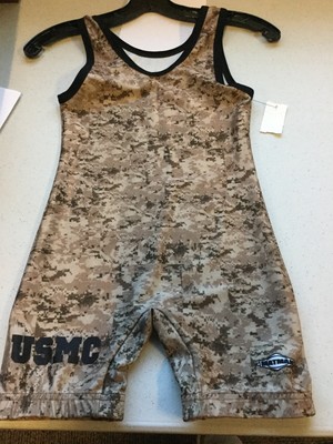 camo wrestling singlet