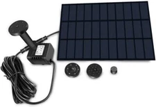 Solar Fountain with Panel Water Pump for Bird Bath, Patio Garden and Fish Tank