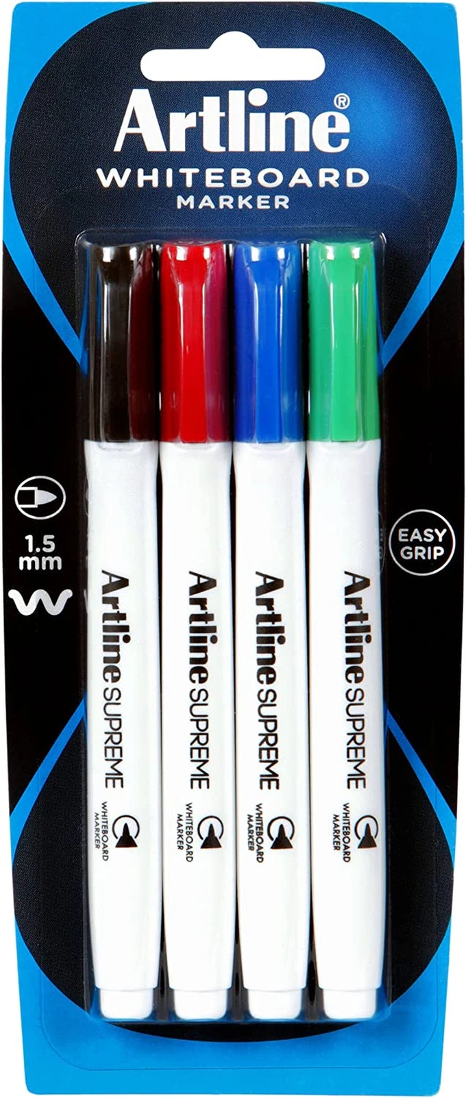 , 105174, Supreme Whiteboard Marker, Bullet Nib, Assorted, 4 Pack