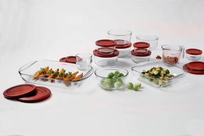 Anchor Hocking 27-Pc. Glass Bakeware + Storage + Prep Set