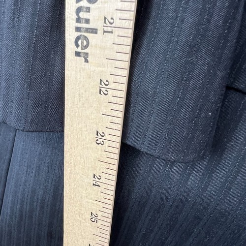 Pronto Uomo Suit Mens 48R Gray Striped 2 Button 100% Wool Moores Couture 42x29 - Picture 9 of 23