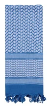 Blue/White Shemagh Heavyweight Tactical Desert Keffiyeh Scarf 100% Cotton 42x42