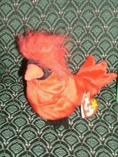 Ty Beanie Baby  MAC CARDINAL 6" MWMT RETIRED  RARE 6 ERRORS  DOB:6/10/98