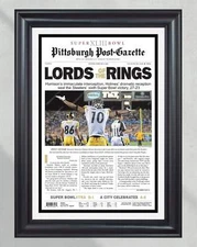 2009 Pittsburgh Steelers Superbowl XLIII Framed Front Page Newspaper Front Page