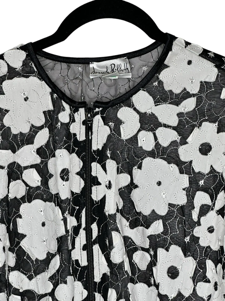Chaqueta Joseph Ribkoff Mujer Encaje Floral Bordada 12 Cremallera Transparente Caprichosa Gótica Foto 2 de 4