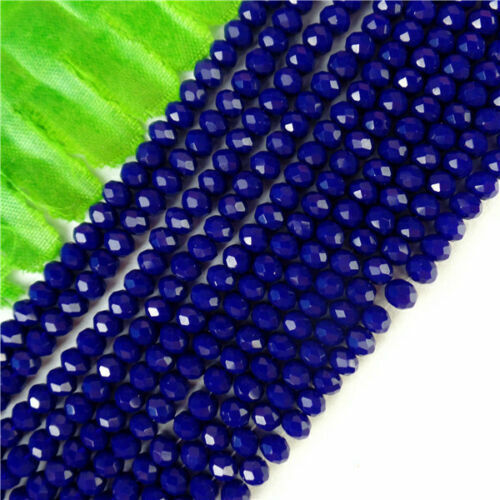 Good 1pc 4x3mm Royal Blue Womens Glass Crystal Bead Rondelle Spacer Jewelry1