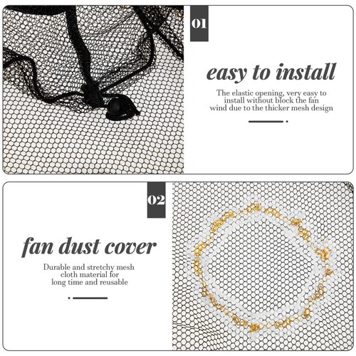 4 Pcs Electric Fan Guard Baby Dustproof Mesh Cover Children Safe - Afbeelding 6 van 12