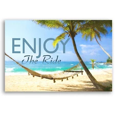 Seascape Canvas Art Print Enjoy the Ride - with or without message. 4 Sizes.