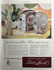 1948 Bell  Howell Precision Made Filmos Color Movies Auto 8 8mm VTG Print Ad