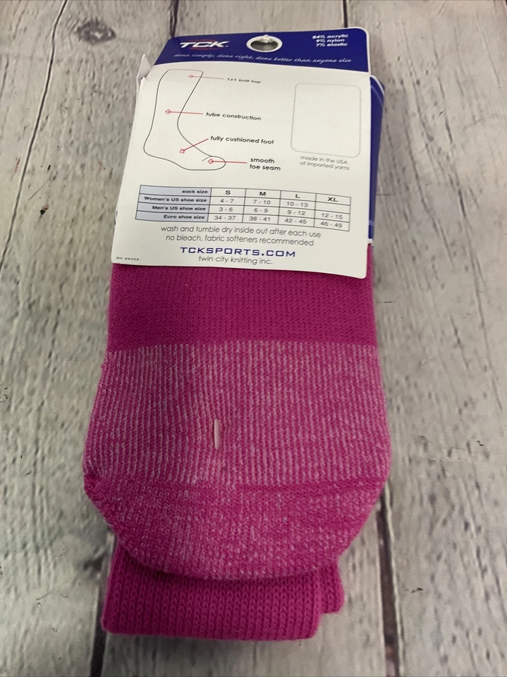 TCK Soccer Socks Size Small Durable Breathable Comfortable Pink New With Tags - Image 3 of 4