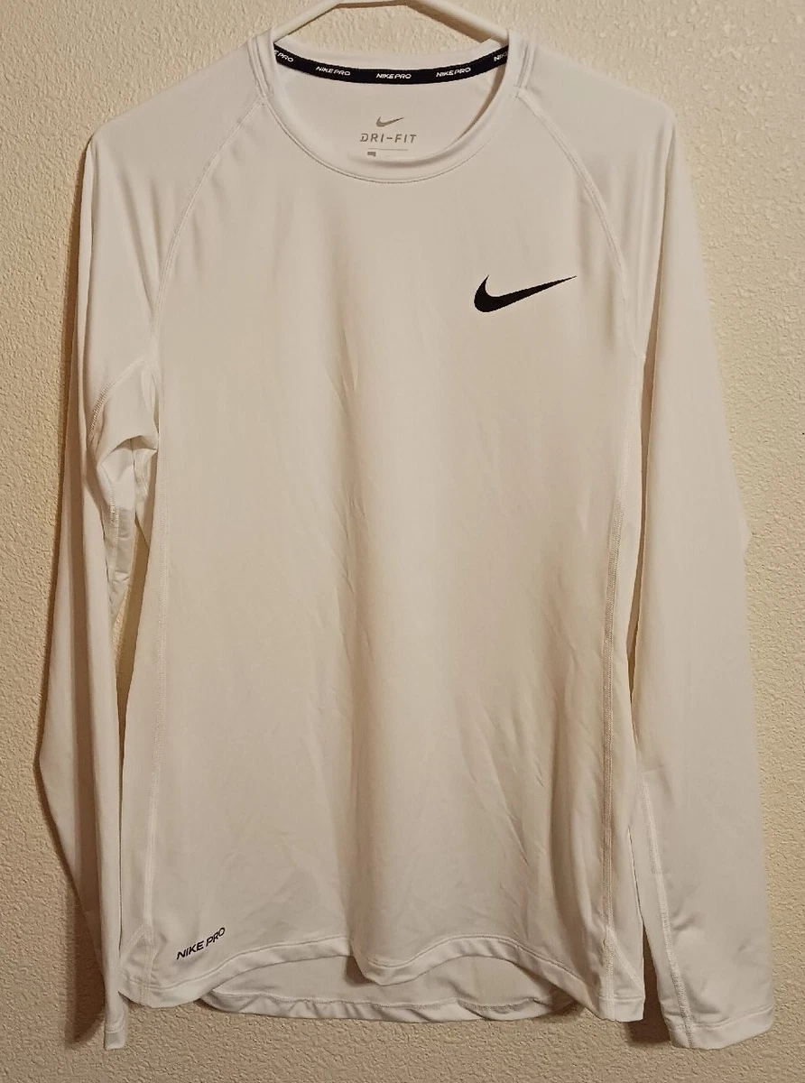White nike pro shop combat shirt