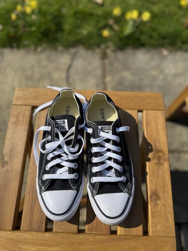 Converse Chuck Taylor All Star Low Black Canvas Trainers Size UK 5 Eu 38 Unisex - Imagen 2 de 21