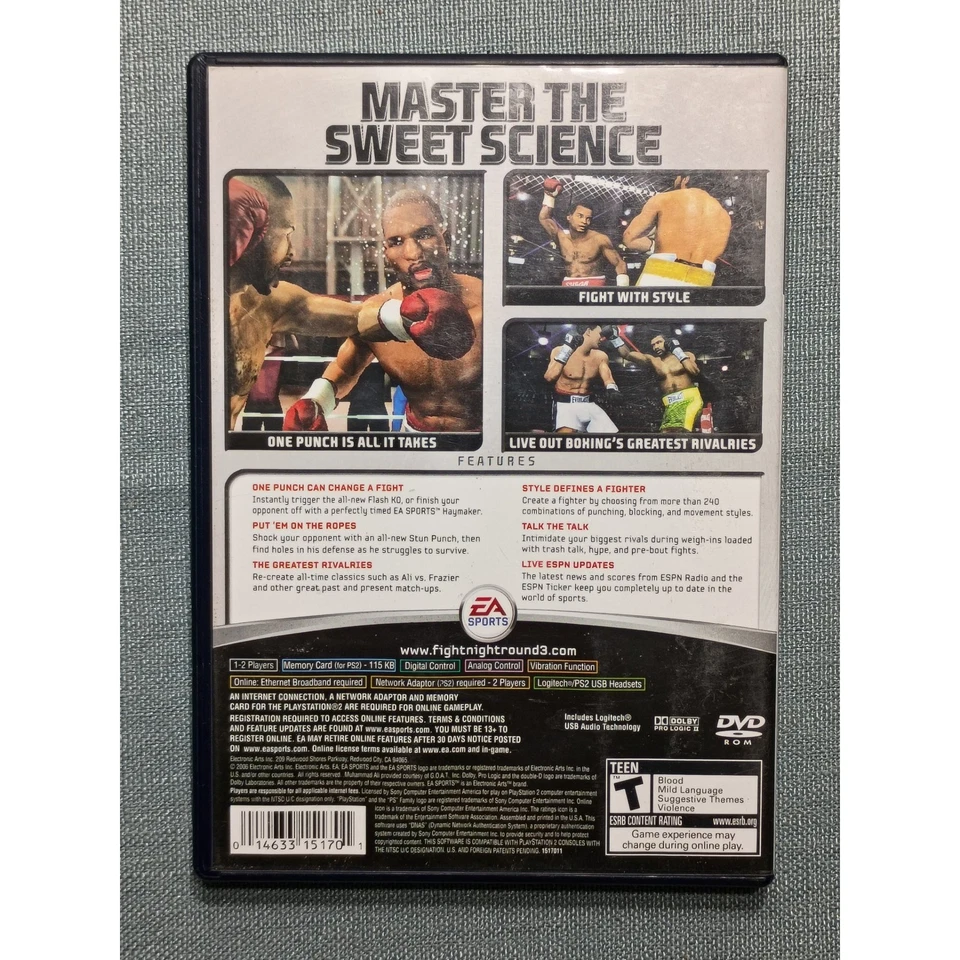 Fight Night Round 3 PS2 PlayStation 2 Videojuego Completo Boxeo EA Deportes Foto 2 de 4