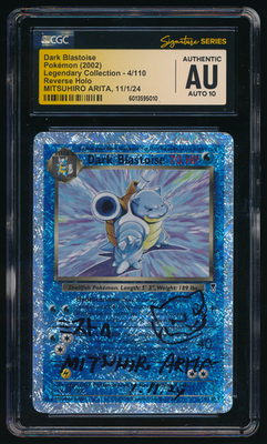 DARK BLASTOISE CGC AU AUTO 10 4/110 Mitsuhiro Arita Sign&Sketch 