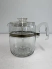 VTG Pyrex Flame Ware 7759-B Glass Percolator 9 Cup Coffee Pot Complete Set /ro