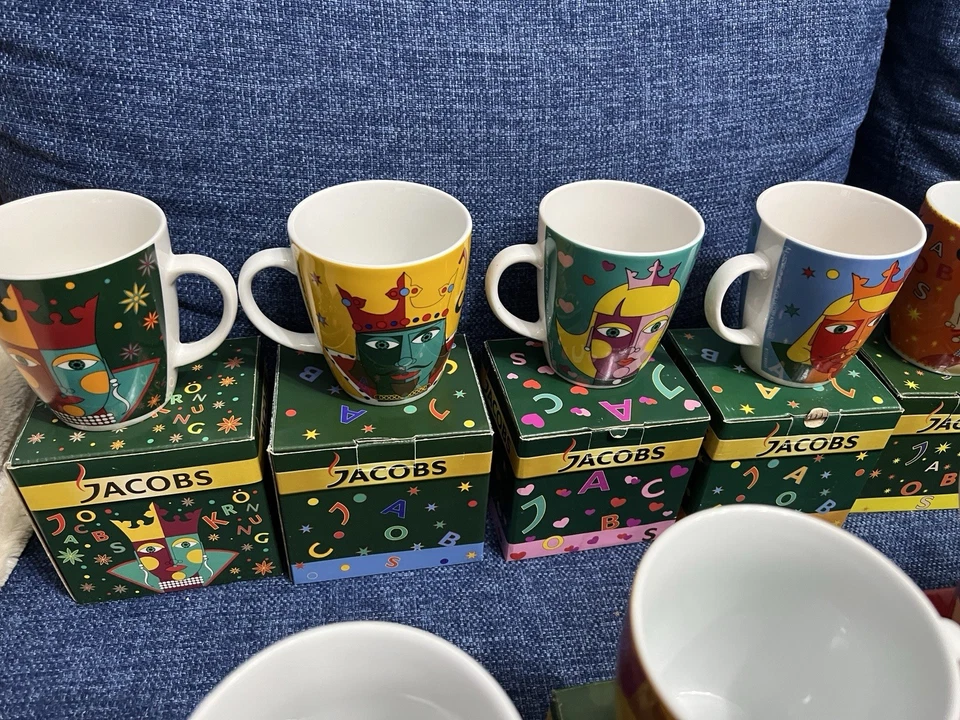 Jacobs Ritzenhoff Kaffeebecher Kompletter Satz Edition 1 - 15 NEU mit OVP - Bild 3 von 4