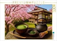 Calvendo Puzzle Japan: Matcha And Cherry Blossom | 1000 Pieces, Finished Size 25
