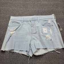 Old Navy Boyfriend Shorts Womens 6 Light Wash Distressed Denim Frayed Hem 3 Inch