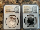 2023 MORGAN AND PEACE SET REVERSE NGC PF 70 ultra cameo