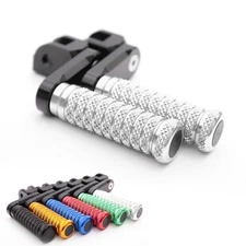 Silver M-Grip Front 1.5" Extended Foot Pegs For CBF 1000 F 09 10 11 12 13 14 15