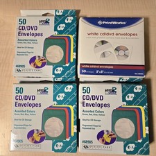 NEW Cd Dvd Envelopes Assorted Colors and White sleeves 200pcs