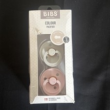 BIBS Colour Latex Size 2 Round Nipple Ventilated Pacifier Haze Blossom