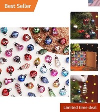 25 Piece Handcrafted Glass Vintage Ornaments with Gift Box- Vintage Christmas...