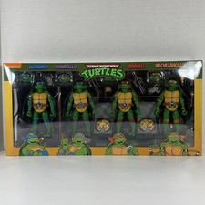 NECA TMNT Cartoon 4 Pack Leonardo Donatello Raphael Michelangelo ReadDescription