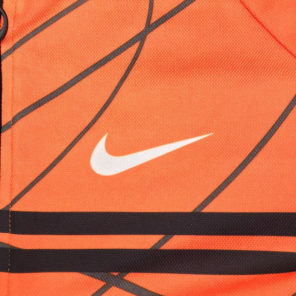 Camiseta masculina vintage Nike ACG Cycline XL laranja/preto 1/4 bolsos com zíper fabricada nos EUA - Imagem 3 de 4