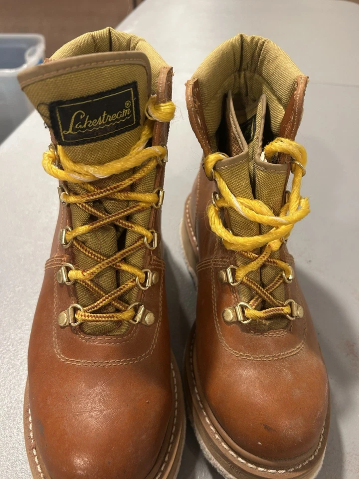 Botas con cordones para pesca con mosca Hodgman Lakestream para mujer, talla 8, parte inferior de fieltro marrón Foto 4 de 4