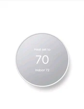 Google Nest Smart Thermostat Snow GA01334-US – Programmable Wi-Fi Energy Saving 