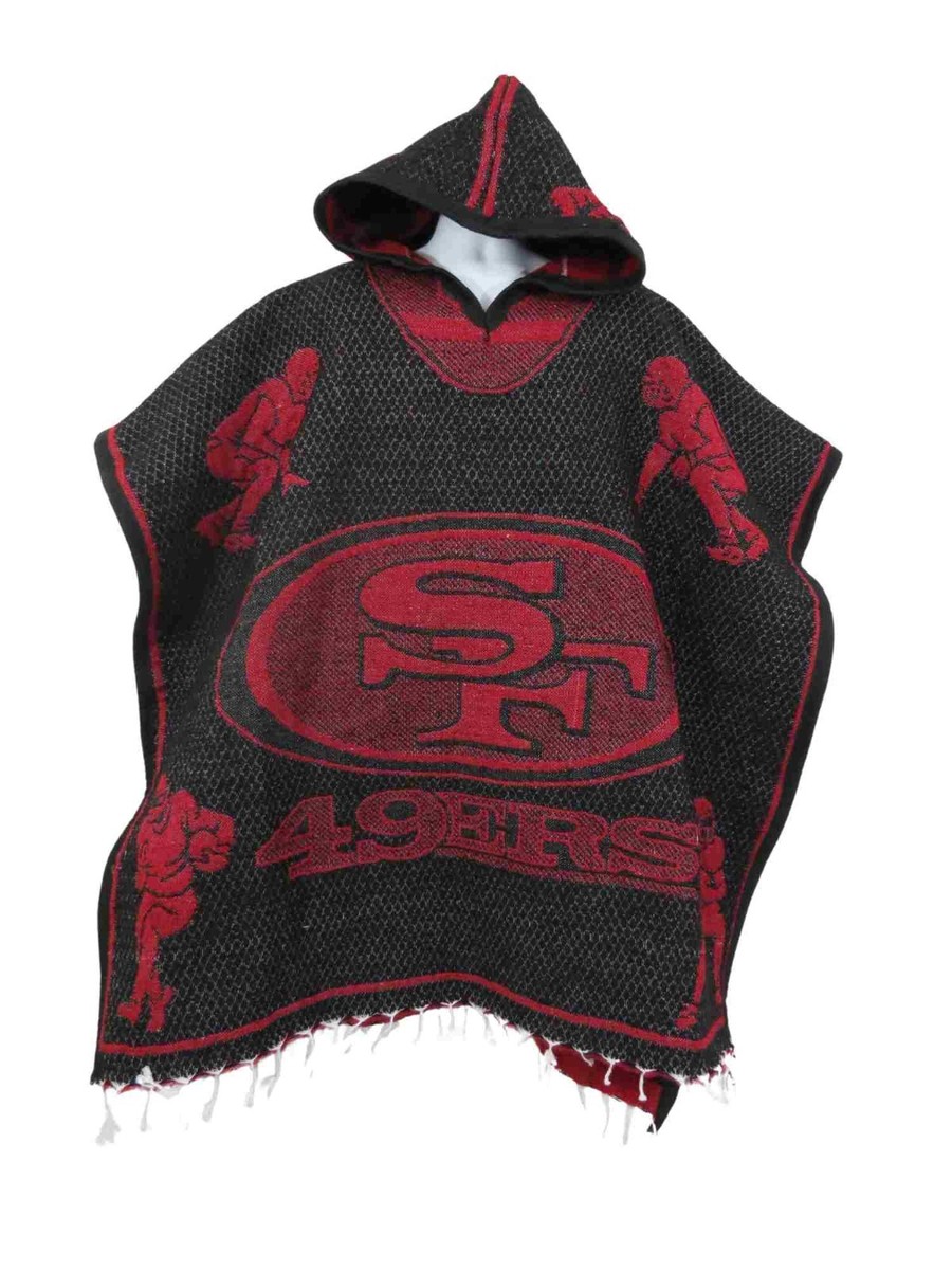 San Francisco 49ers Hooded Gaban Mexican Poncho – Unisex One Size