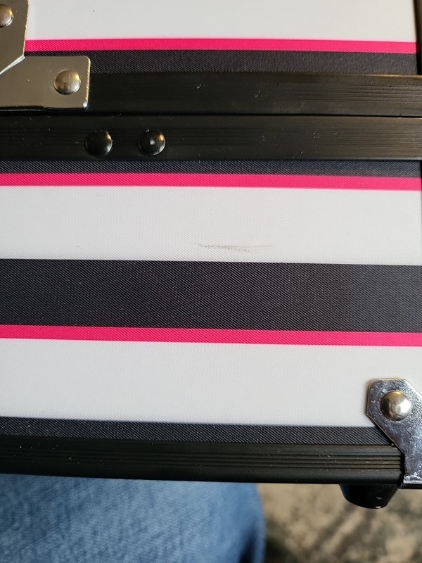 Caboodle Striped  train case *