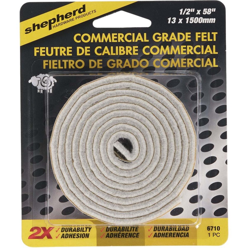 Shepherd 1/2 In. x 58 In. Beige SelfAdhesive Commercial Grade Felt Strip 6710 eBay