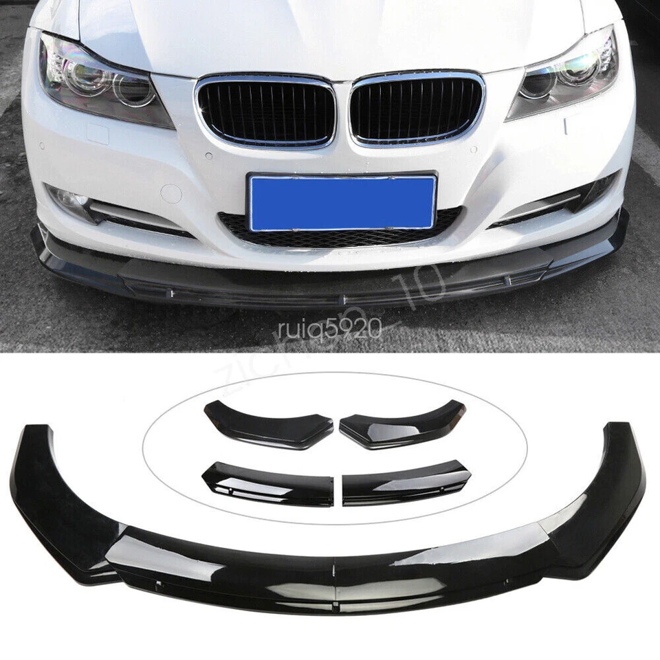 For Mercedes Benz ML350 Gloss Front Bumper Lip Splitter Sport Spoiler w/ Rods Foto 3 de 4
