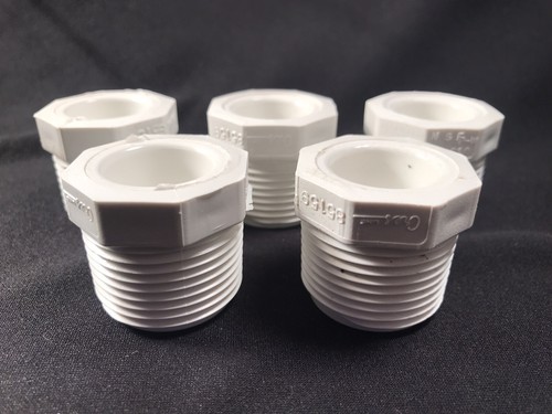 1" PVC Schedule 40 Male Threaded Plug - Lot of 5