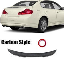 Duckbill Trunk Spoiler PSM Wing Carbon Look For Infiniti G25 G37 4 Door Sedan